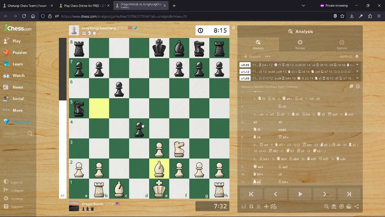 Rapid Chess #1: The Liberated Bishop Defense (White)