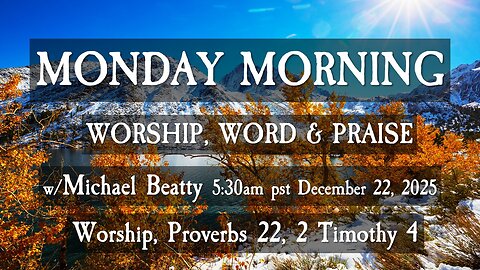 🌤️MONDAY MORNING✝️