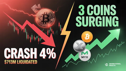 Crypto Market CRASHES 4% - $713M Liquidated But 3 Coins Are BREAKING OUT