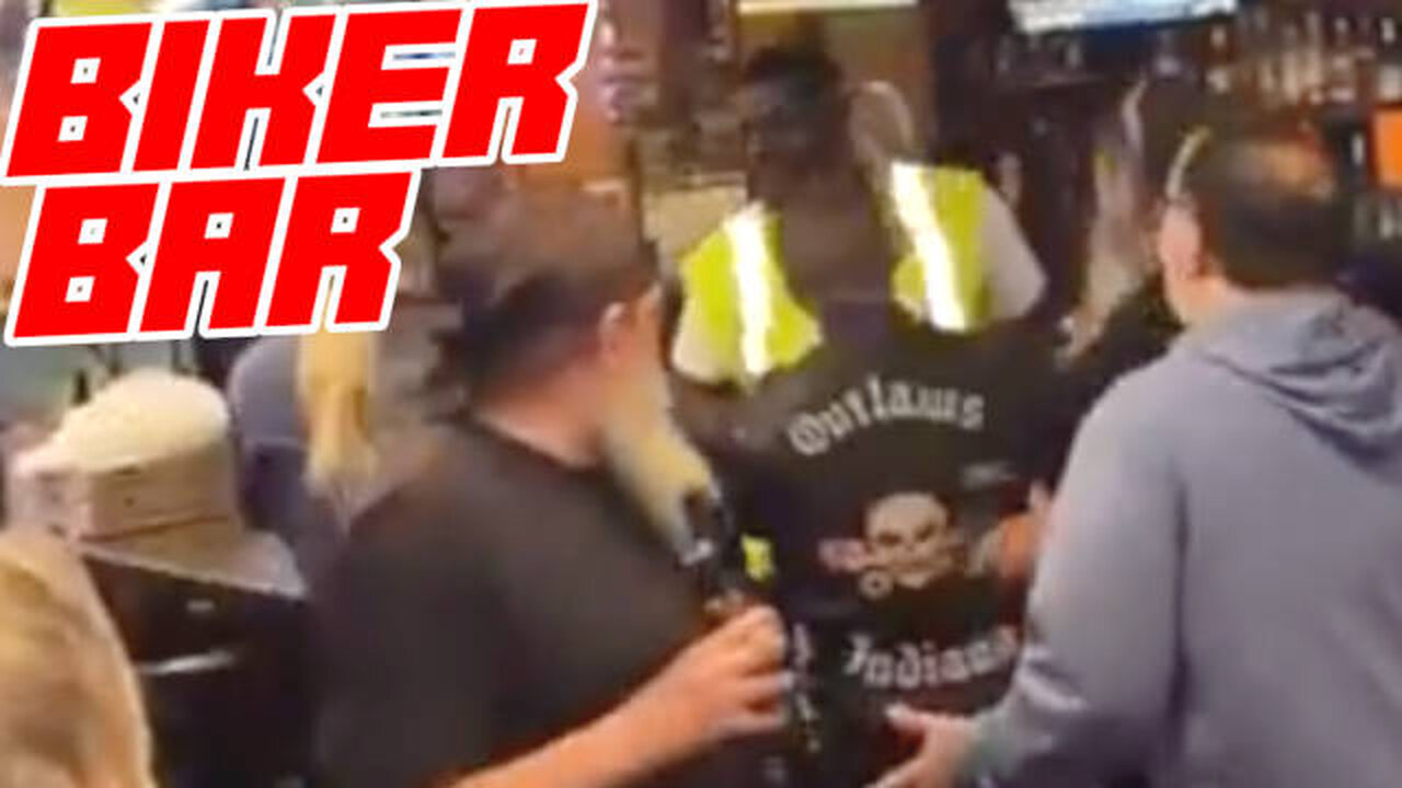 Black Dude Tries Leave Biker Bar Without Paying His Bill