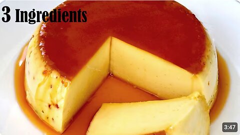 3 Ingredients Caramel Pudding | Dessert Recipe