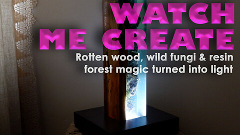 Mysterious Rotting Wood Lamp With Mushrooms and Epoxy Resin – Nature Art From Decay