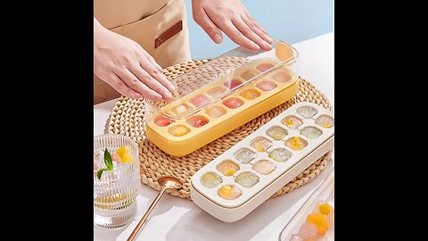 Press-Type Silicone Ice Cube Trays for Home Ice Storage and Making