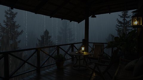 Rain on Balcony with Thunderstorm Sounds - Relaxing White Noise for Insomnia & Relaxation