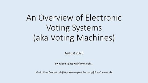 An Overview of Electronic Voting Systems