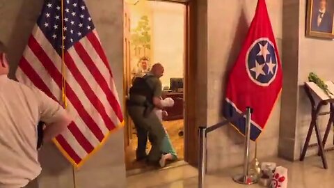 Police had to DRAG her out like a child.