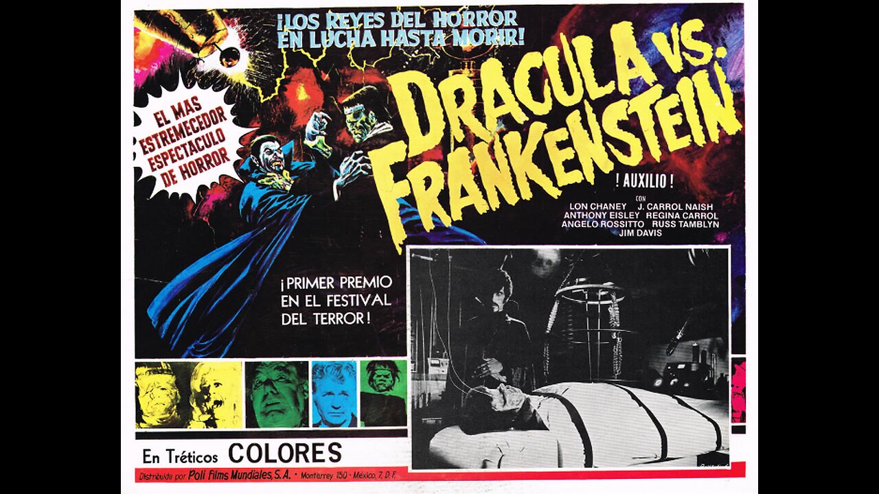 1971 Dracula vs Frankenstein Trailer & Poster Art Music Video for Al Adamson Horror Film