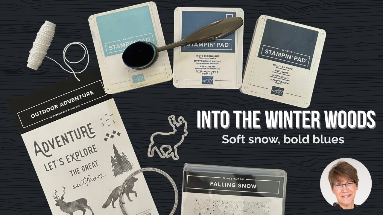 Snowy Night Scene Deer Card | Handmade Winter Card Tutorial