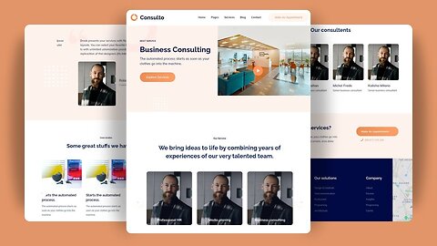 Consultancy Website Design: HTML, CSS & JS || Free Source Code