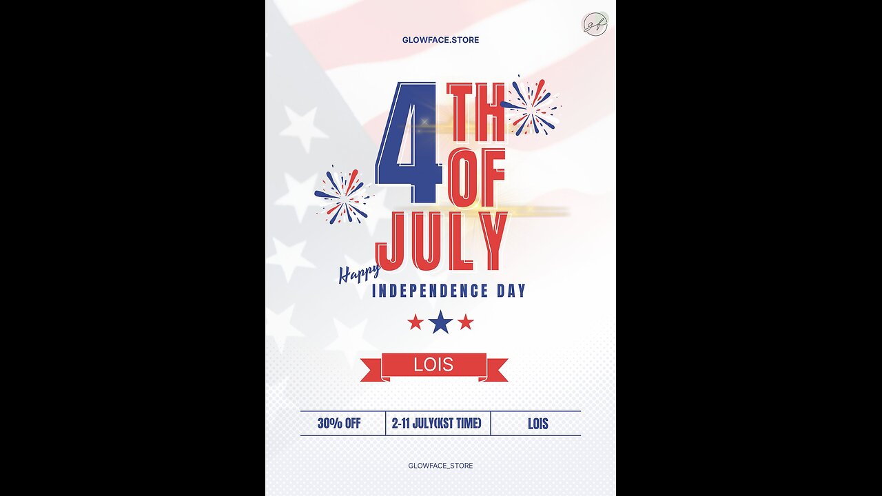 Sale 30% off GlowFace code LOIS 💗 July 2-11