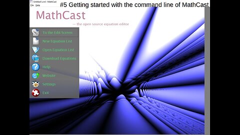 Equation Editor software #5 Getting started with the command line of MathCast