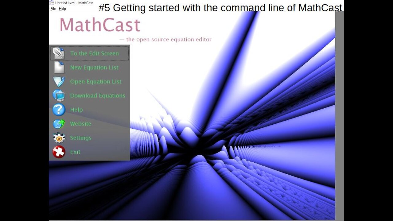Equation Editor software #5 Getting started with the command line of MathCast