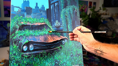 Painting An Apocalyptic City Scene With Acrylic Paints