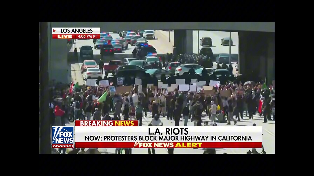 FREEWAY TAKEOVER: LA rioters take to major highways