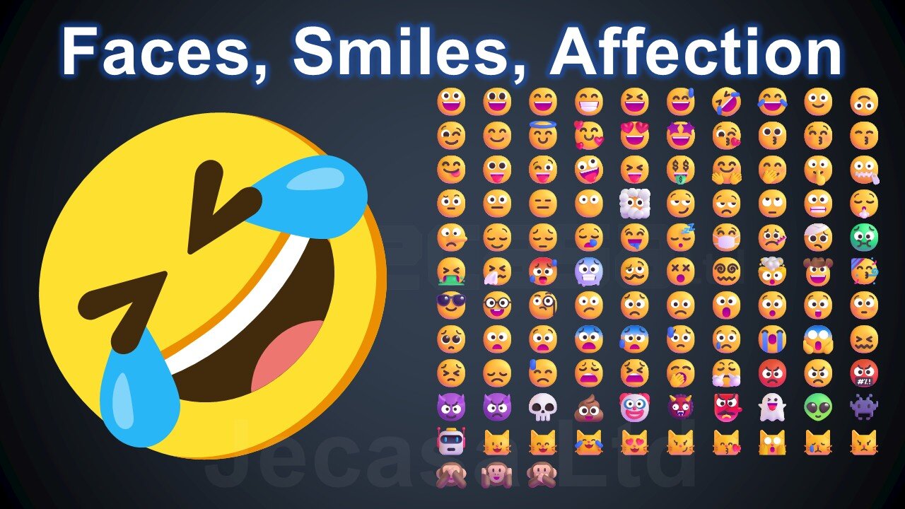 Emoji Meanings Part 1 - Faces | Smiling | Affection | English Vocabulary