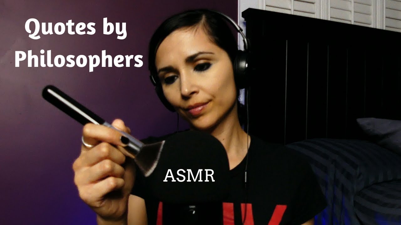ASMR Whispering Philosophical Quotes (whispers, brushing)