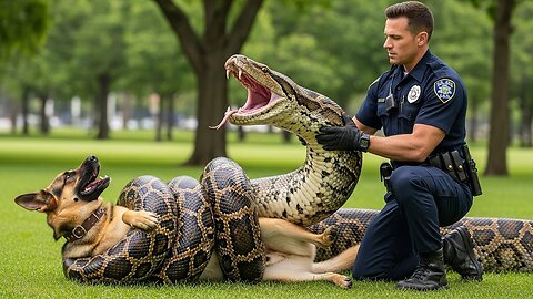 Brave Rescue Team Saves German Shepherd from Giant Snake’s Deadly Coils 🐍