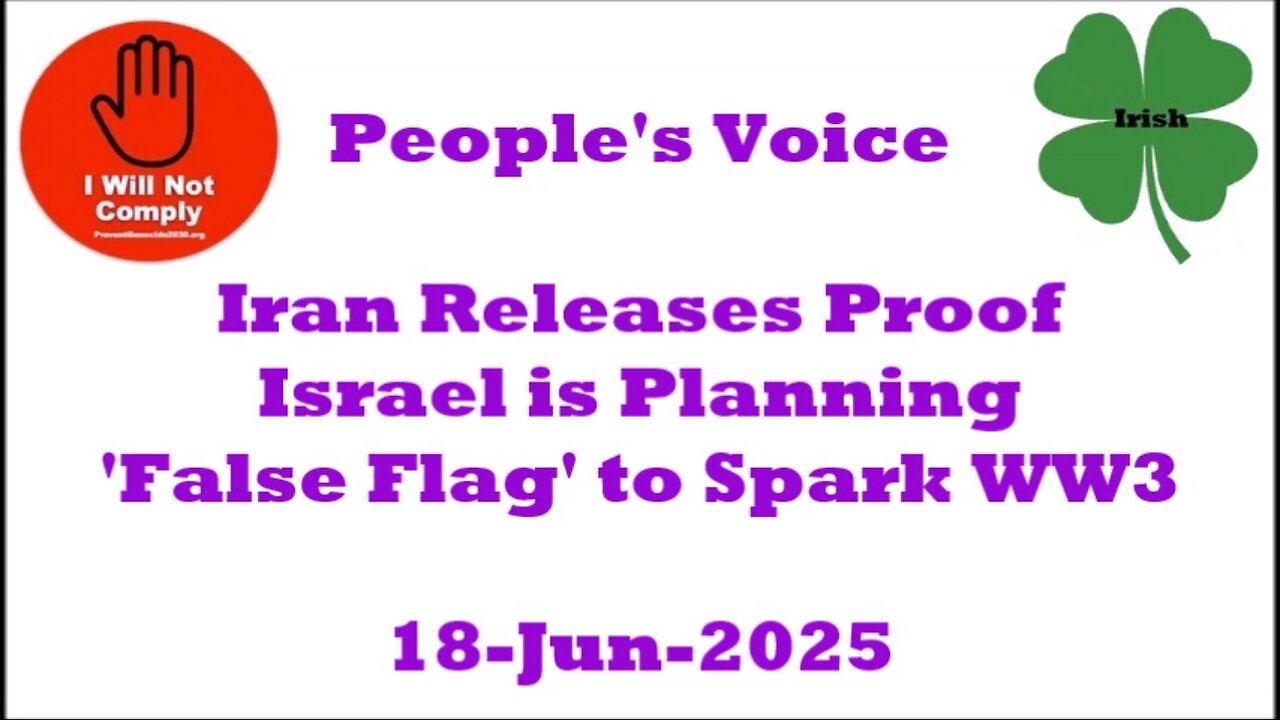 Iran Releases Proof Israel Is Planning 'False Flag' to Spark WW3 18-Jun-2025