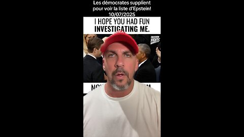 Les démocrates supplient pour voir la liste d’Epstein! 10/07/2025