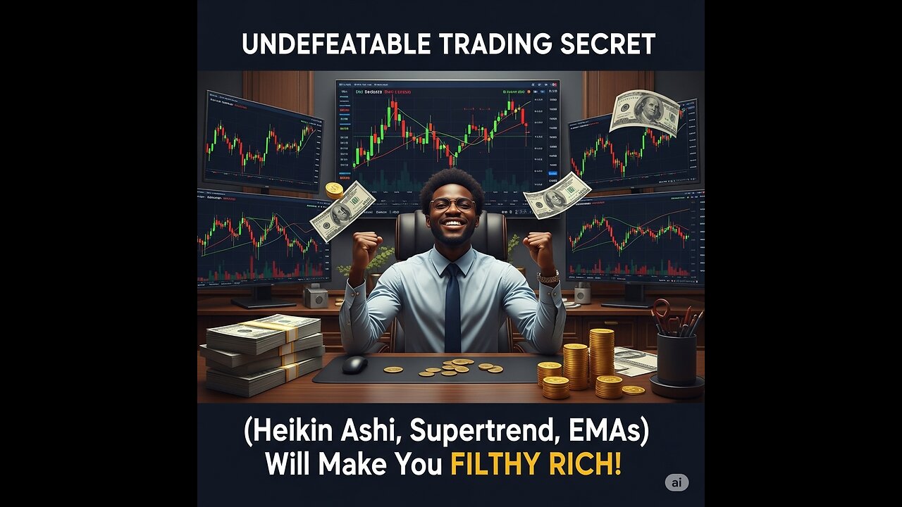 This UNDEFEATABLE Trading SECRET (Heikin Ashi, Supertrend, EMAs) Will Make You FILTHY RICH!