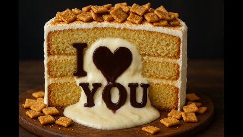 🔥 The I Love You Silhouette Cake | Cinnamon Cereal & Ice Cream Heart Melt | FlavorVille™