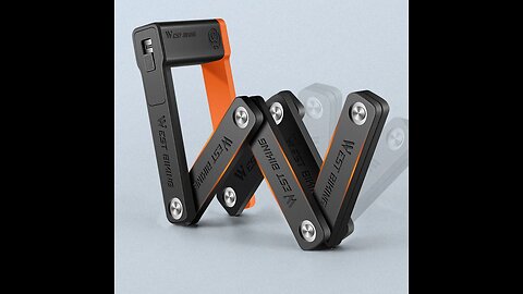 Portable Foldable Tough Bicycle Lock, with Segmented Design, for BIkes