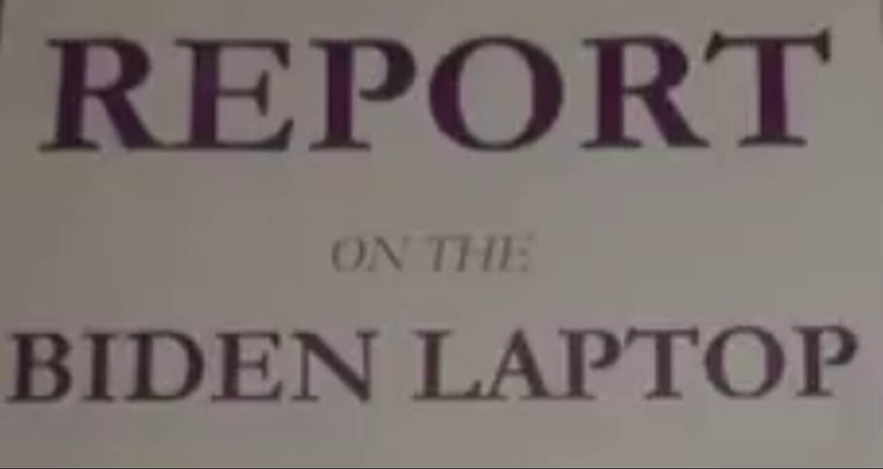 The Biden Laptop Report - A BOOK -