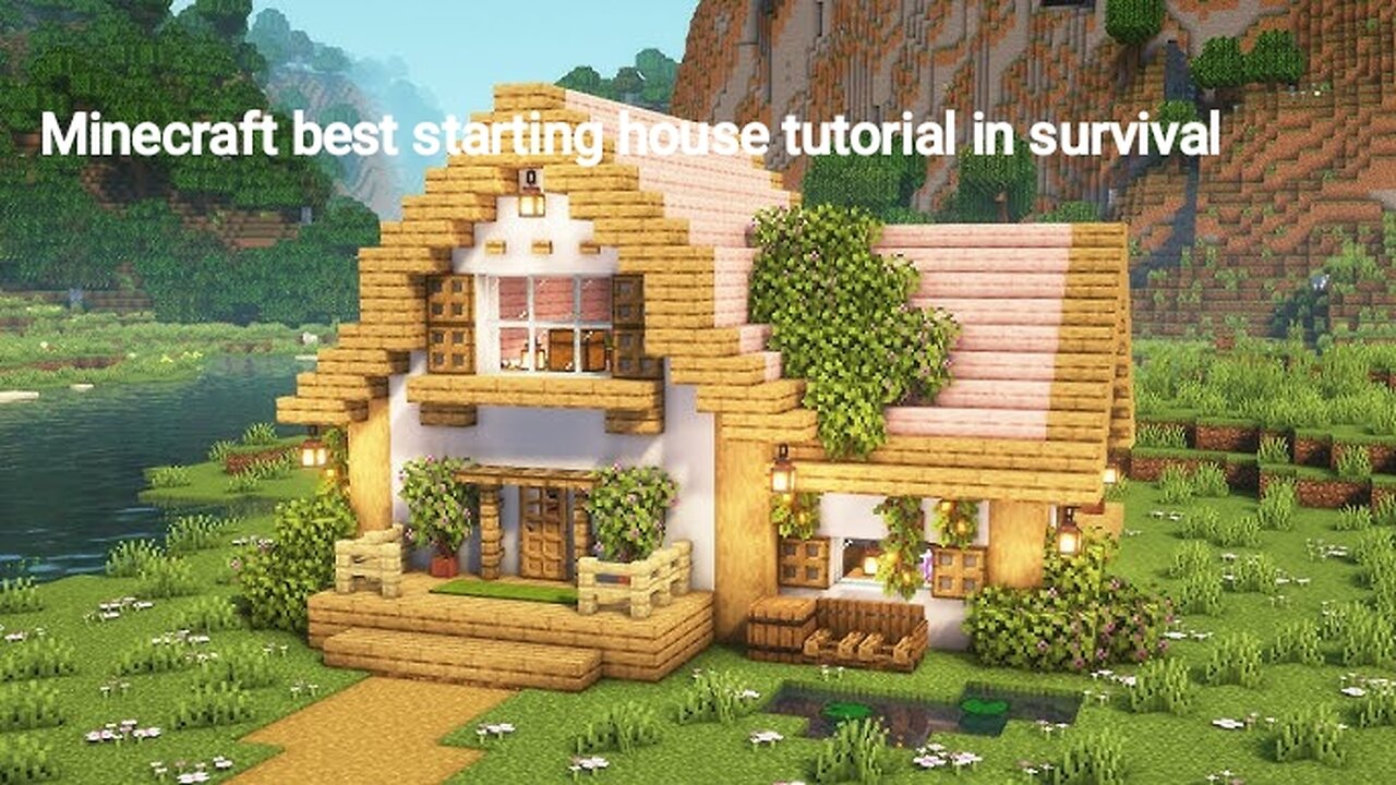 Minecraft best starting house tutorial in survival series