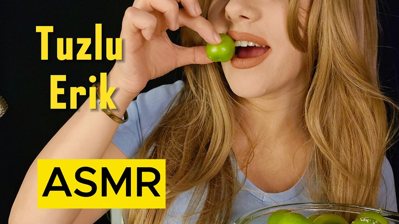 ASMR Türkçe | Tuzlu Erik Yemek. Mukbang