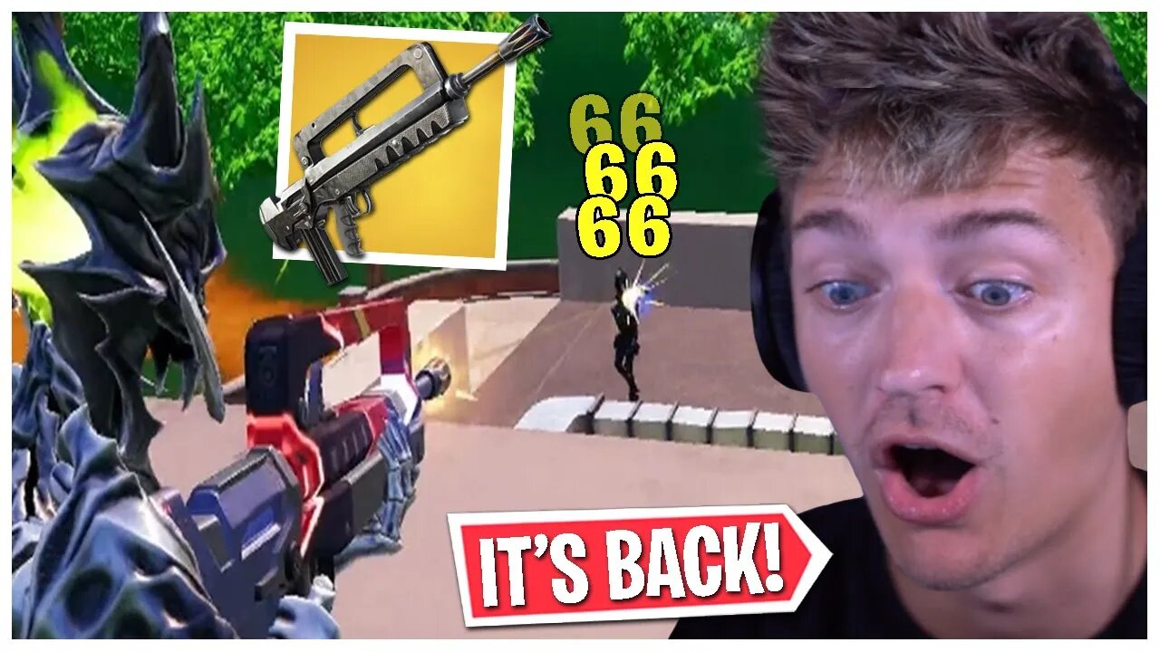 Ninja Reacts To The Burst Rifle Finally BACK In Fortnite!