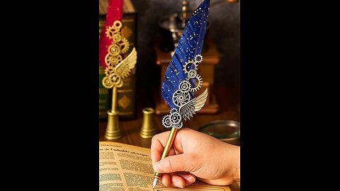 Vintage Mechanical Feather Pen