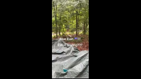 Blue rain in Texas