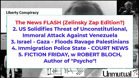 Liberty Conspiracy LIVE 11-14-25 Zelinsky OUT? Epstein Fallout, ICE Crimes, FICTION