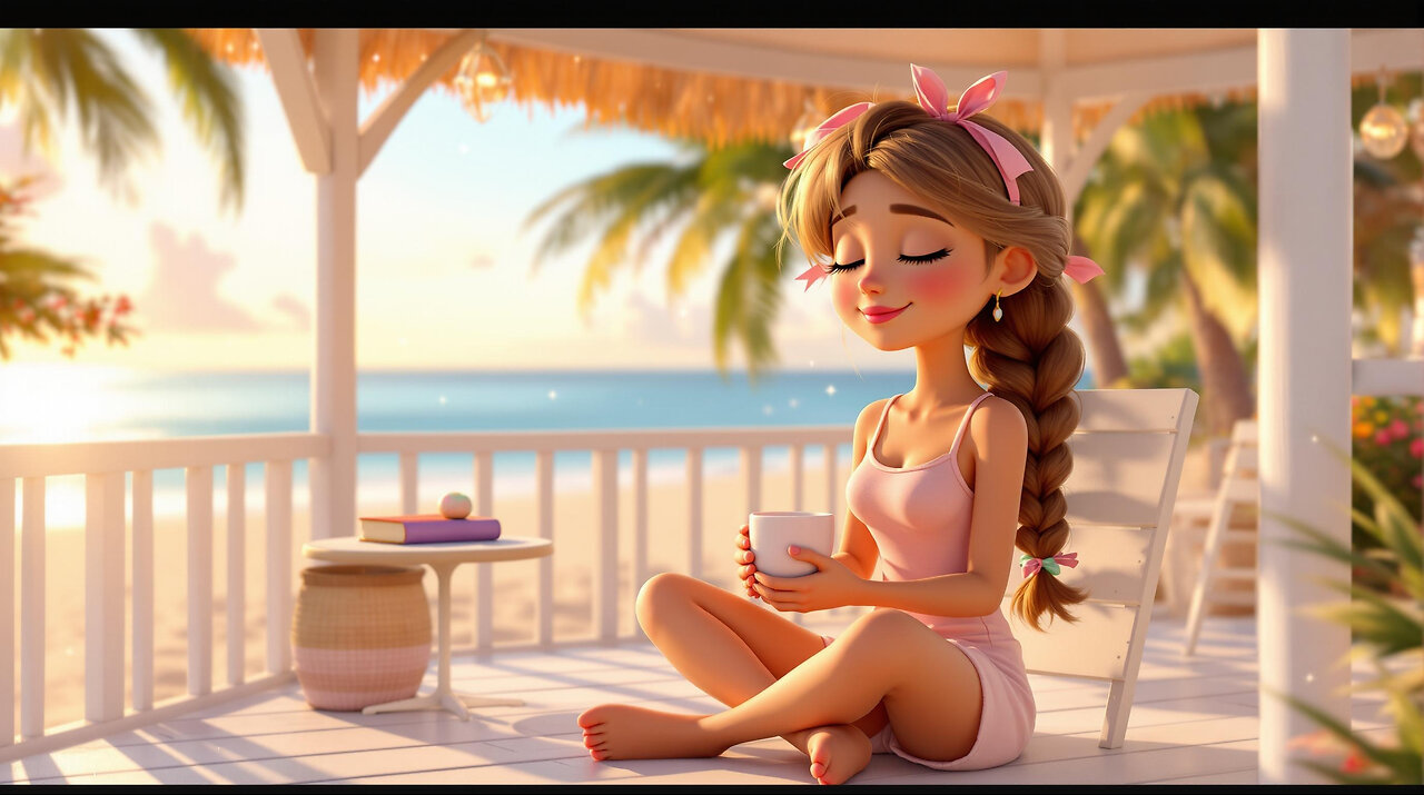 Cloudberry Café by the Sea | Peaceful Ocean Ambience & Light Instrumentals