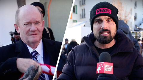 Confronting U.S. Senator Chris Coons over anti-Trump remarks in Davos | Avi Yemini