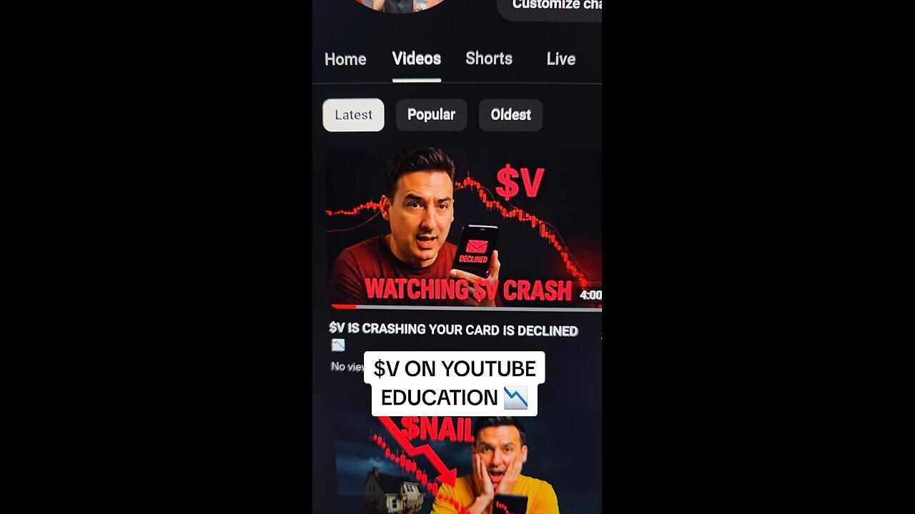 $V ON YOUTUBE 📉
