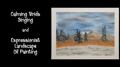 Calming Nature Art with Birds Singing | Peaceful Landscape Painting