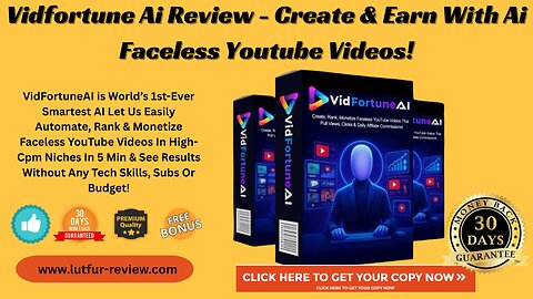 Vidfortune Ai Review - Create & Earn With Ai Faceless Youtube Videos!