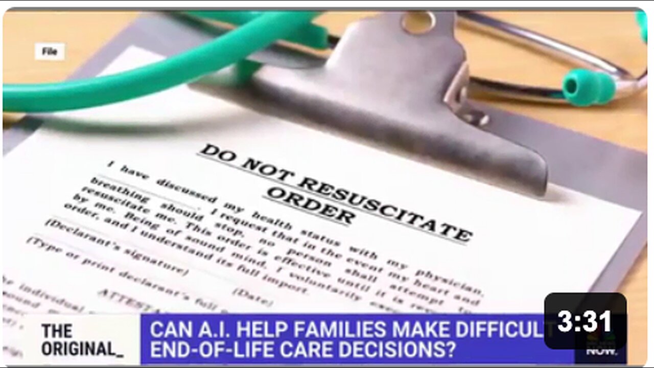 They really don’t want us thinking for ourselves......AI to make end of life care decisions 🙄🧐🤨