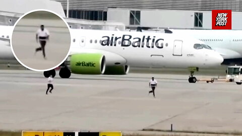 Man sprints across taxiway at Heathrow Airport causing chaos before being arrested