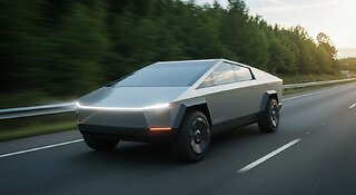 Tesla Cyber Truck is Driving On The Road