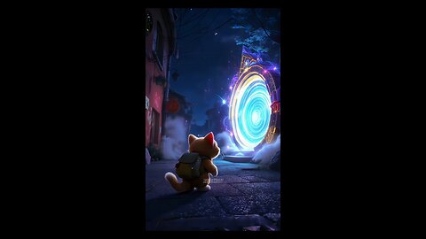 A curious cat finds a mysterious portal...where will it go?