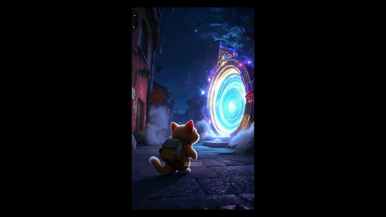 A curious cat finds a mysterious portal...where will it go?