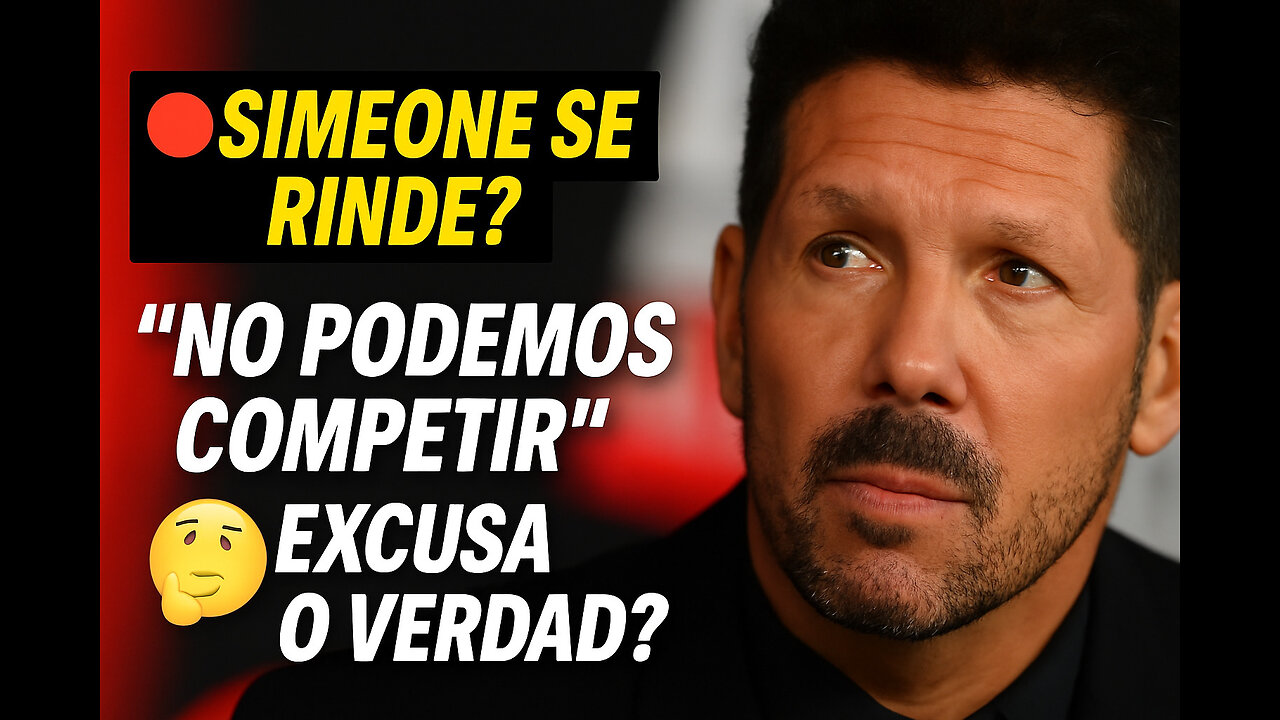 🔥¿SIMEONE SE RINDE ANTE MADRID Y BARCELONA?🤯 "NO PODEMOS COMPETIR" ¿EXCUSA O REALIDAD?⚽️