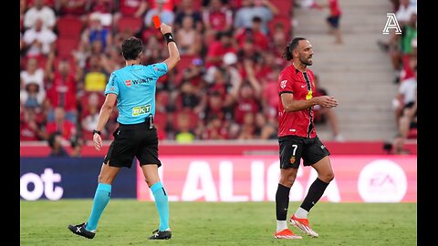 Insane challenge from Muriqi and the referee shows him a red card!