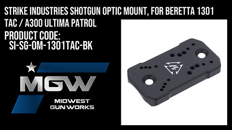 Strike Industries Optic Mount, for Beretta 1301 TAC / A300 Ultima Patrol - SI-SG-OM-1301TAC-BK