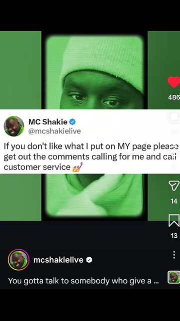 MCSHAKIE HAS A MESSAGE FOR THE PEOPLE THAT BE COMMENTING ON HIS POST