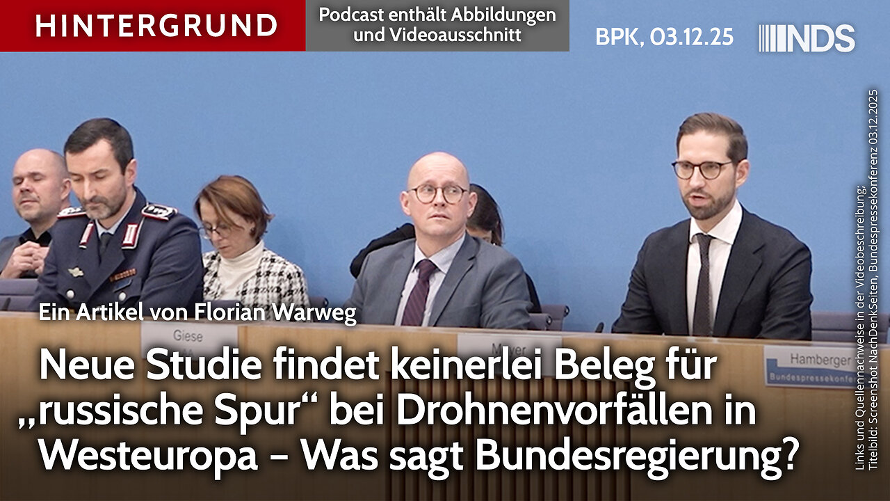 Keinerlei Beleg für „russische Spur“ bei Drohnenvorfällen – Was sagt Bundesregierung? BPK HG