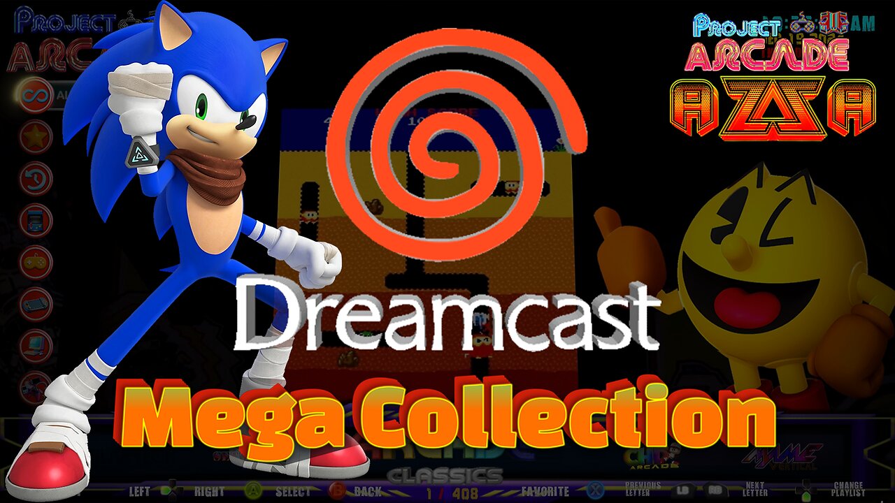 DREAMCAST MEGA COLLECTION Theme ADD-ON UPDATE PLUS TEXTURE PACK | Project Arcade | RetroFE