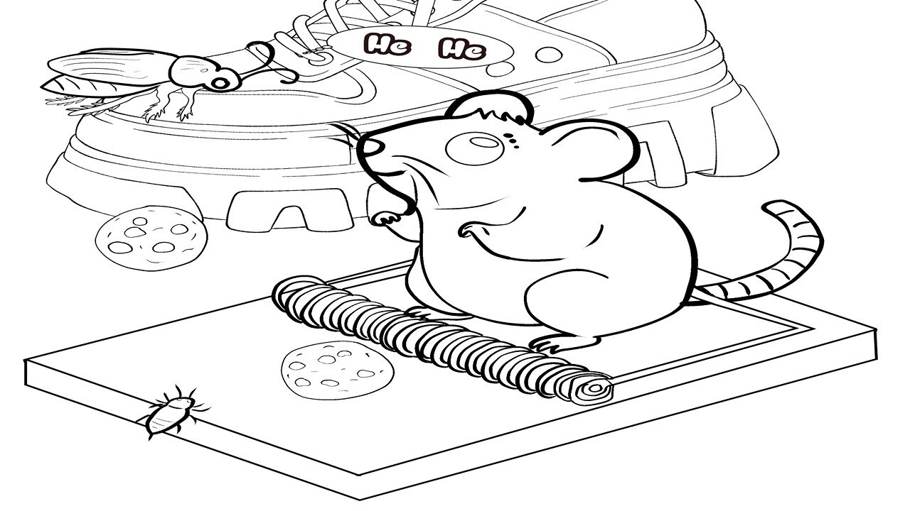 I Coloring For Fantastic Kawaii Rat Coloring Book for age 8 to 18 Part 1
